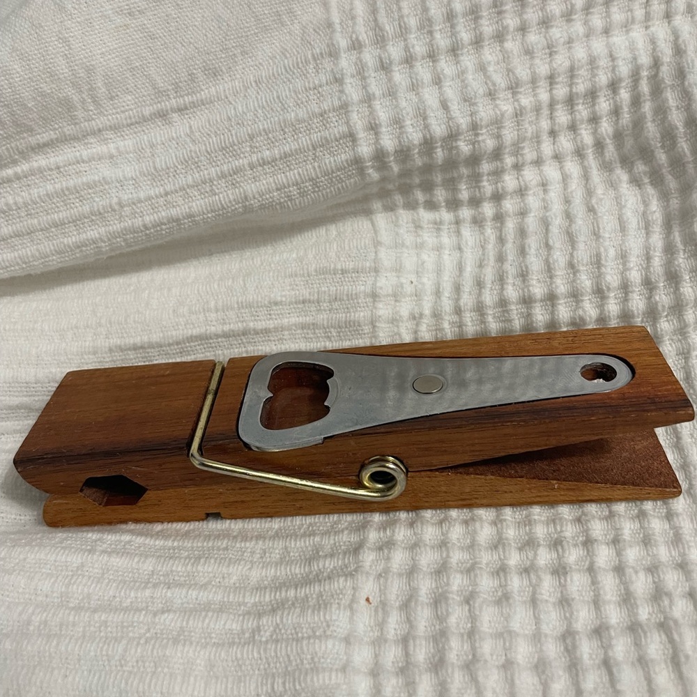 Unique Wooden Clothes Pin Bottle Opener
